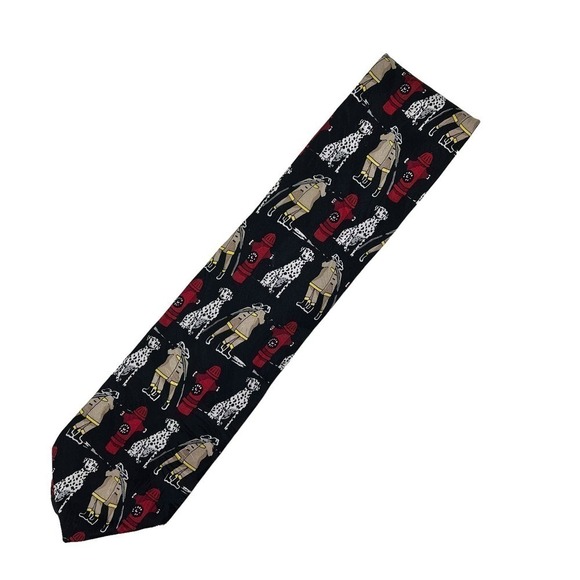 RM Style Ralph Marlin Fire Fighters, Dogs and Hydrants Tie - Picture 4 of 4